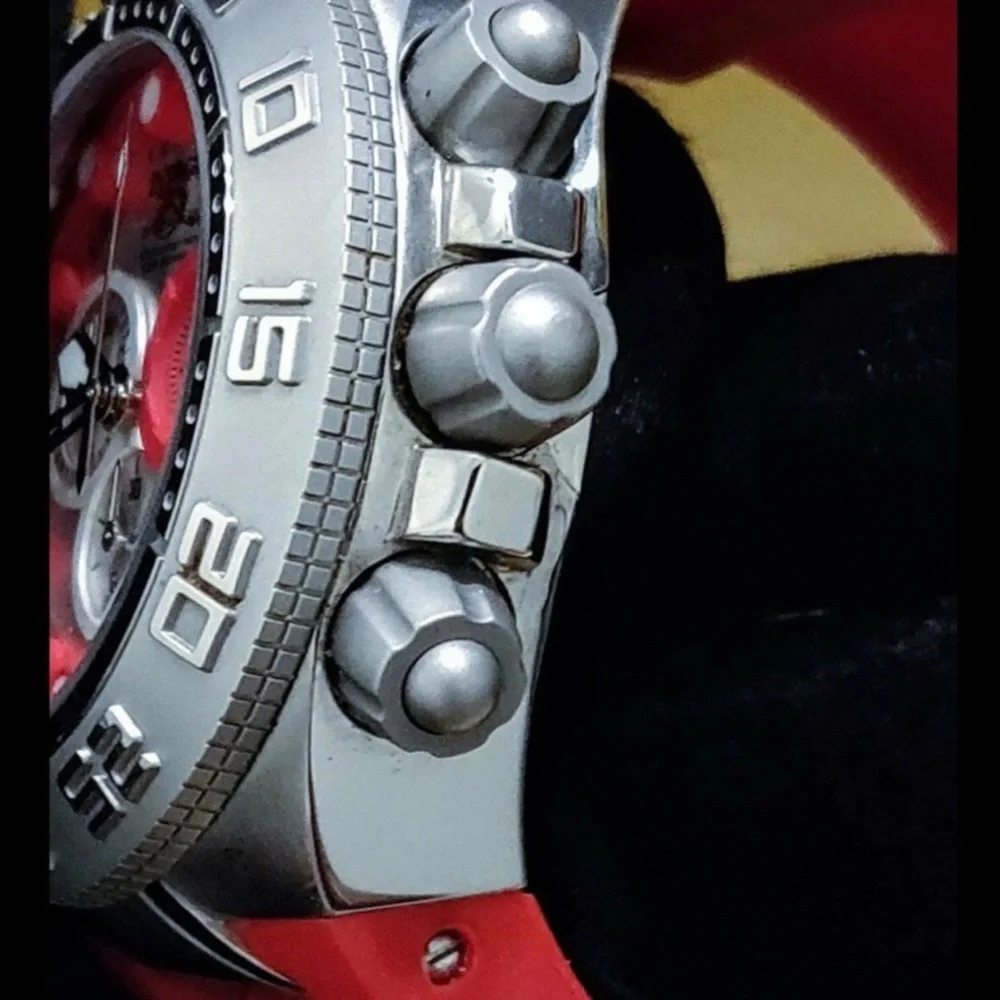 Invicta Subaqua Sporty Red Swiss Chrono Men's Watch